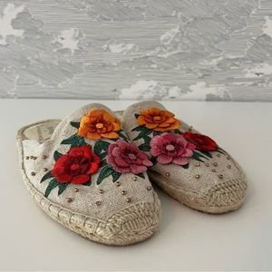 Soludos x Anthropologie Bahia Floral Espadrilles Sz. 7.5